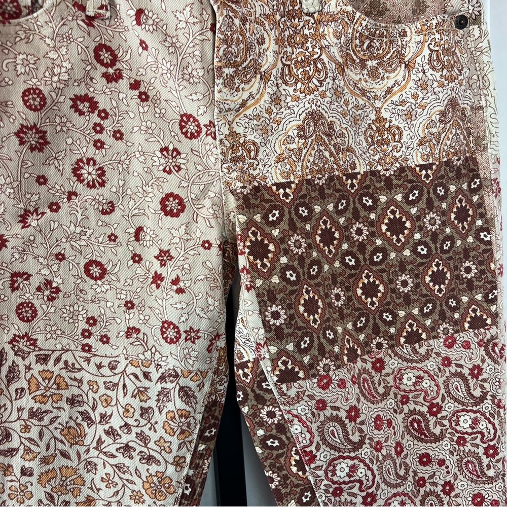 Lucky Brand Charlie Skinny Patchwork Print Jeans, size 6 - Picture 6 of 7
